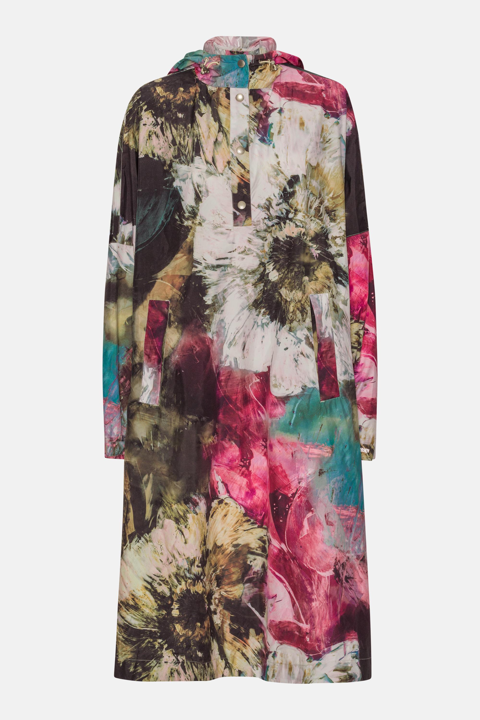 Poncho Impermeable - Artistic Flower Print